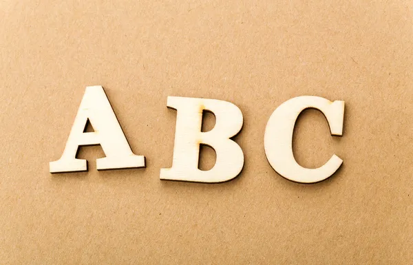 Texto de madera para ABC —  Fotos de Stock