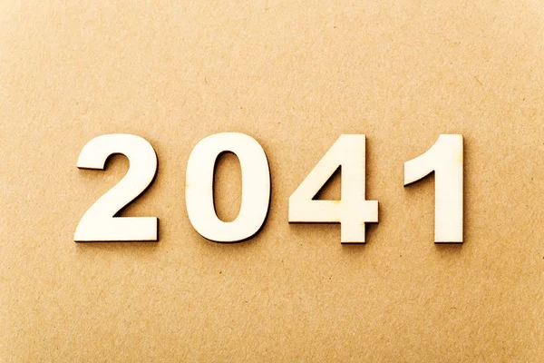 Wooden text for year 2041 — Stock Photo, Image