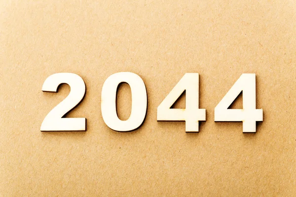 Деревянный текст за год 2044 — стоковое фото