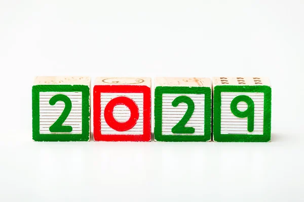 Wooden block for year 2029 — Stock Photo, Image