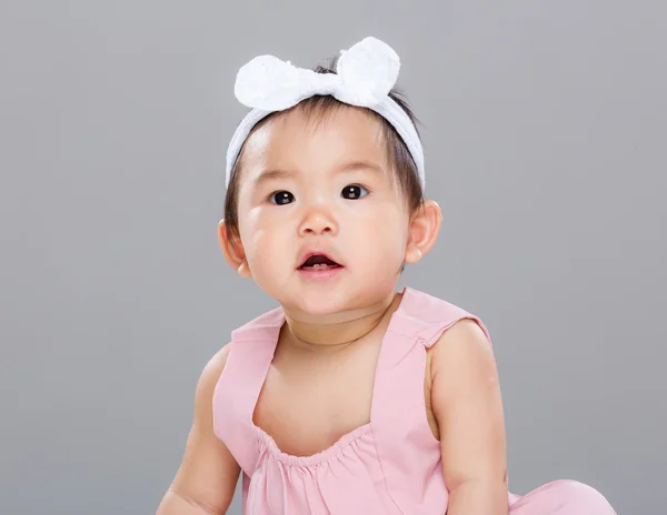 Little girl want to say something — Stock Photo, Image