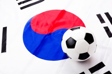 Güney Kore bayrağı ve futbol