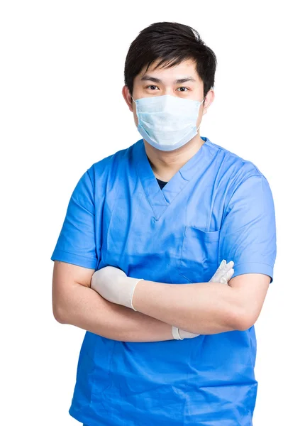 Médecin avec uniforme chirurgical — Photo