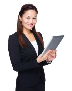 Asya iş kadını kullanım tablet