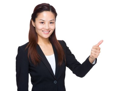 başparmak ile iş kadını