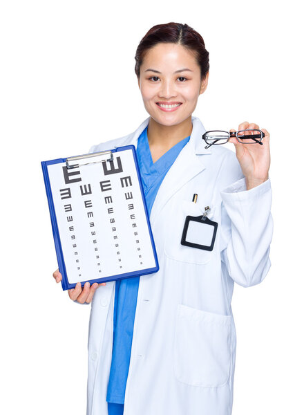 Female optician doctor 