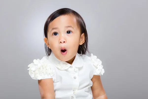 Menina sente surpresa — Fotografia de Stock