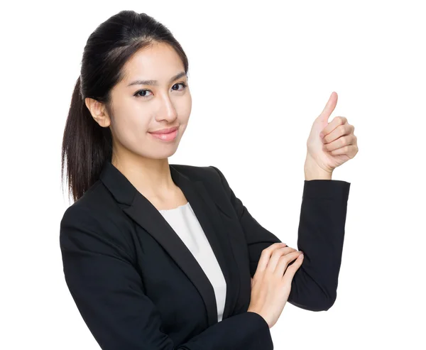 Businesswoman thumb up — Stock Photo, Image