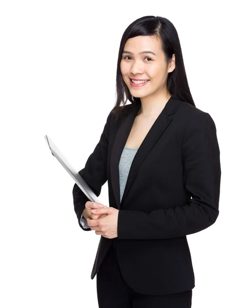 Business woman with tablet computer — Stock Photo, Image