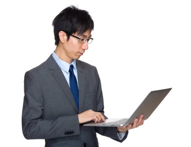 işadamı kullanma dizüstü bilgisayar