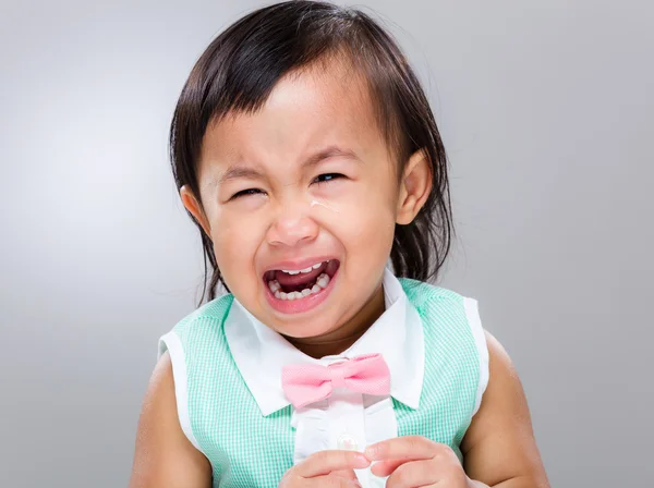 Bebê menina chorar — Fotografia de Stock