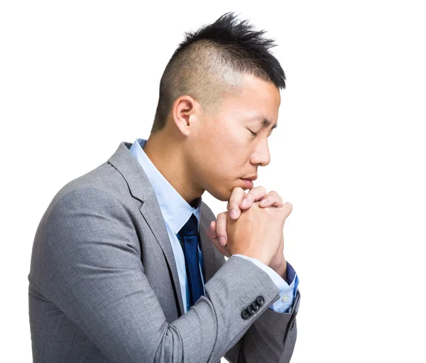 Empresário rezar — Fotografia de Stock