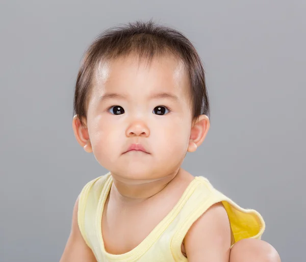 Confuse baby girl — Stock Photo, Image