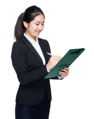 iş kadını yazmak Pano üzerine