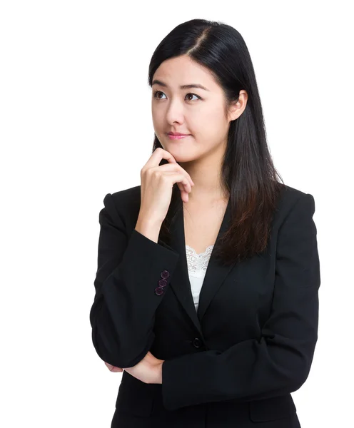 Thoughtful business woman — Stock Photo, Image