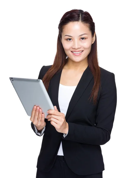 Business woman use digital tablet — Stock Photo, Image