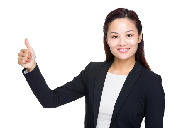 Business woman thumb up — Stock Photo, Image