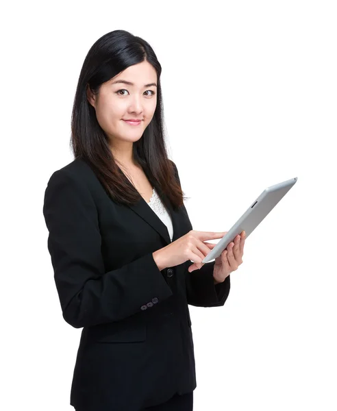 Business woman use digital tablet — Stock Photo, Image