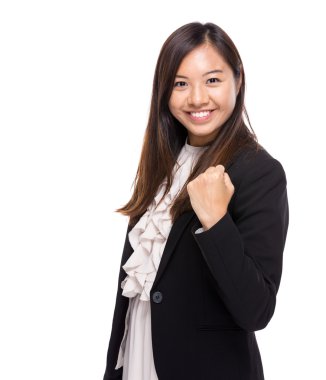 iş kadını ile kol yumruk kadar