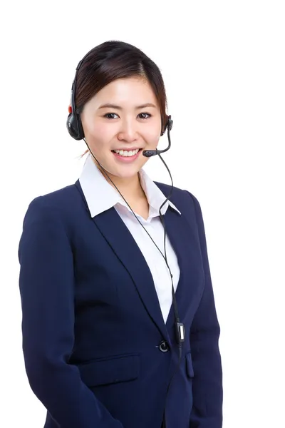 Kobieta - operator obsługi klienta — Zdjęcie stockowe