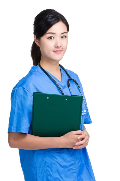 Medical doctor with clipboard — Stock Photo, Image