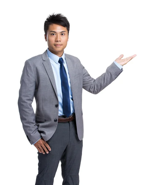 Businessman with presentation — Stock Photo, Image