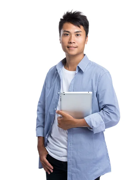 Asian man with digital tablet — Stock Photo, Image