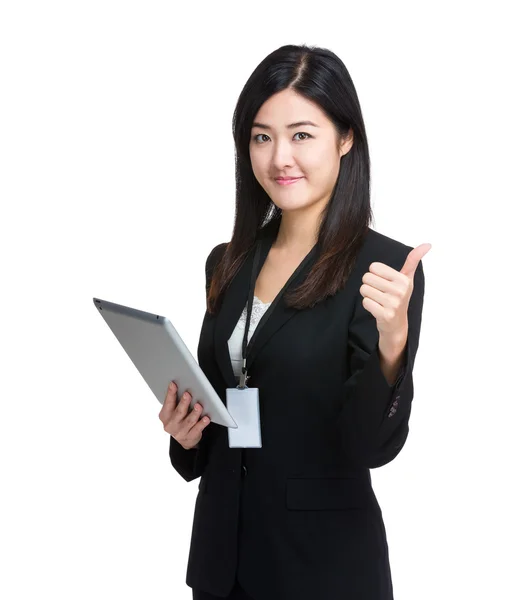 Asian Business Woman thumbup — Stock Photo, Image