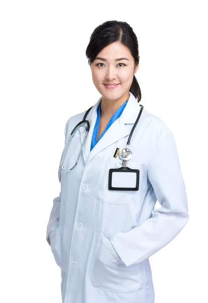 Asian Female Doctor isolated — Stock Photo, Image