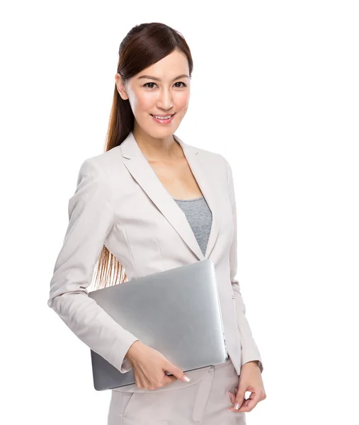 Asian Business Woman with laptop — Stock Photo, Image