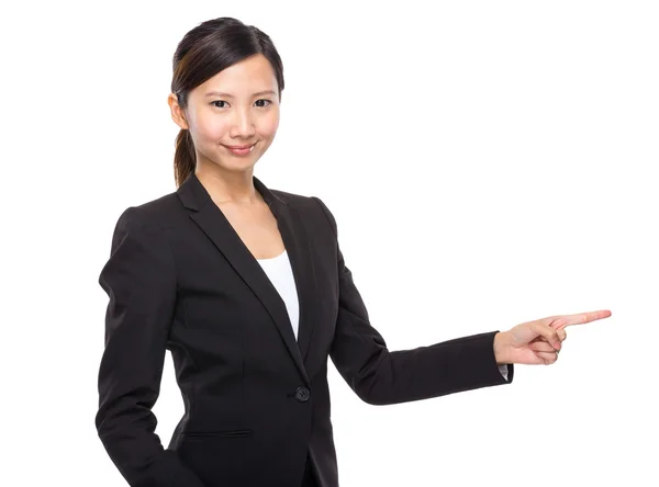 Businesswoman finger up — Stock Photo, Image