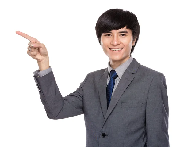 Businessman finger point out — Stock Photo, Image