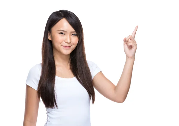 Woman finger up — Stock Photo, Image