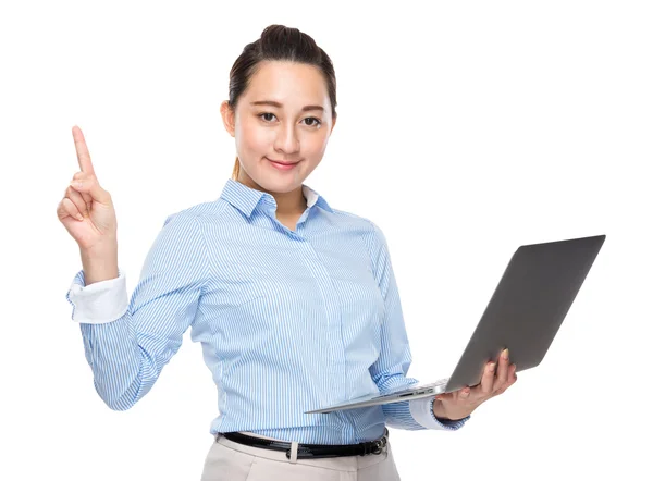 Business woman användning laptop — Stockfoto