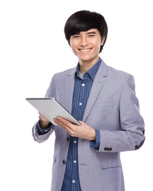 İşadamı kullanım dijital tablet