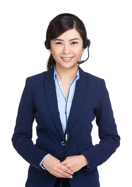 Female call centre operator — Stock Photo, Image