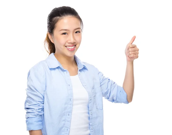 Woman thumb up — Stock Photo, Image