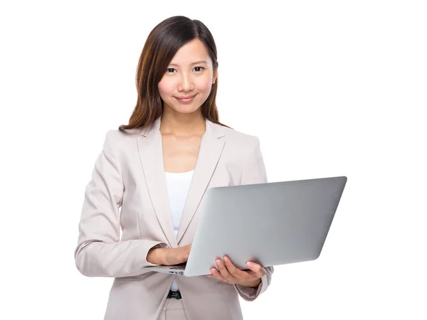 Businesswoman typing — Stock Photo, Image