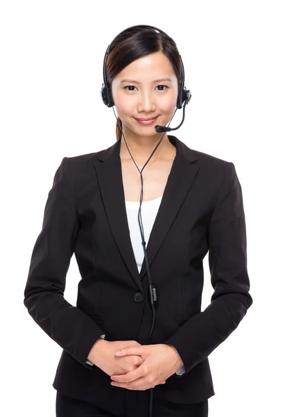 Operator with headset — Stock Photo, Image