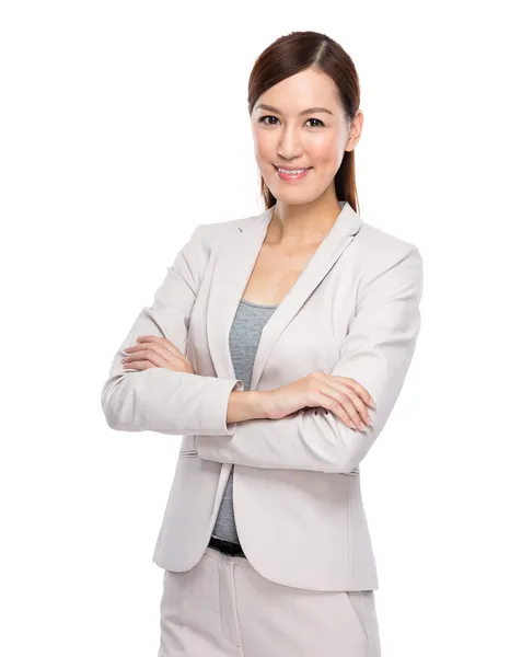 Businesswoman with crossed arms — Stock Photo, Image