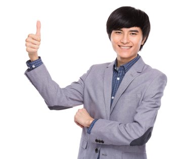 işadamı başparmak yukarı