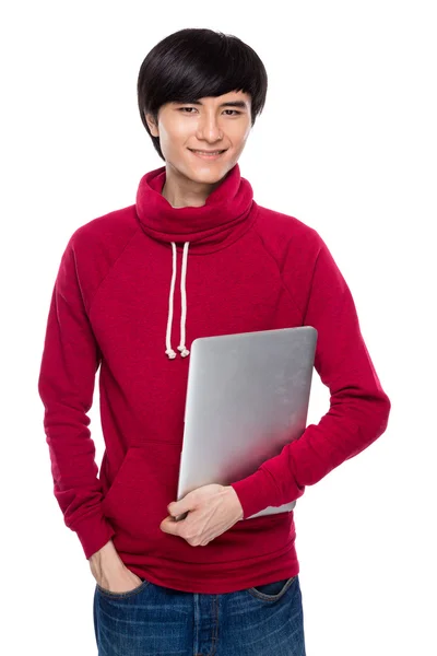 Man with notebook computer — Stock Photo, Image