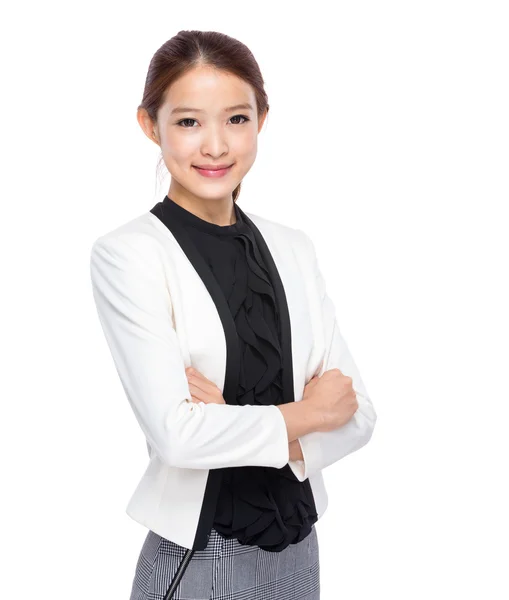 Businesswoman with crossed arms — Stock Photo, Image