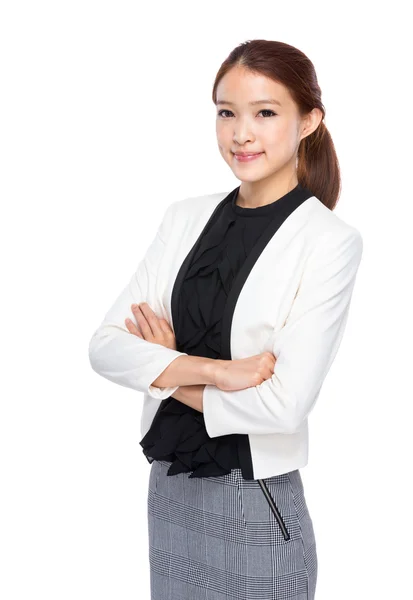 Businesswoman with crossed arms — Stock Photo, Image