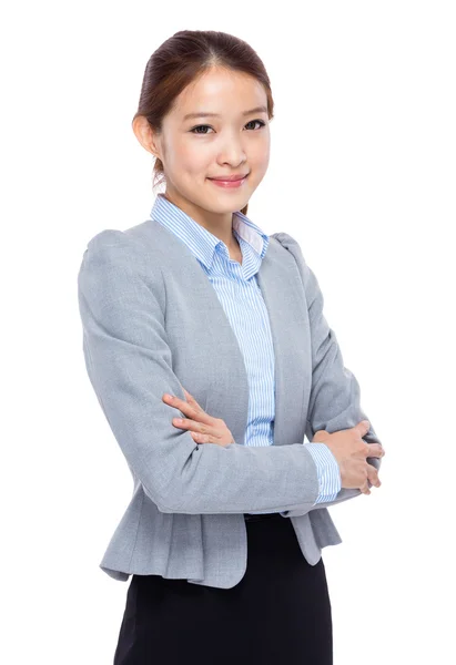 Businesswoman with crossed arms — Stock Photo, Image