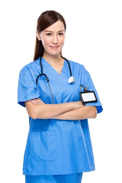 Asian female medical doctor — 图库照片