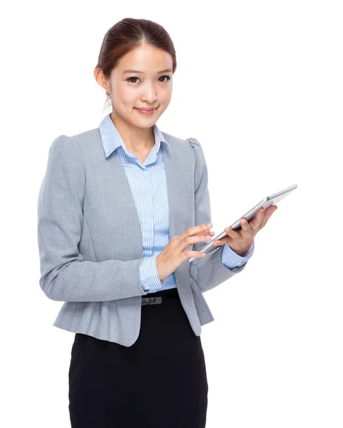 Business woman use digital tablet — Stock Photo, Image