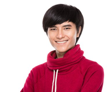 genç adam bir gülümseme