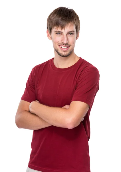Caucasian young man smile — Stock Photo, Image