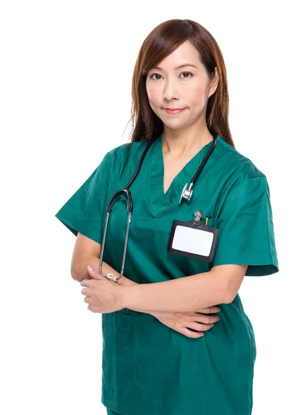 Mature asian doctor woman — Stock Photo, Image